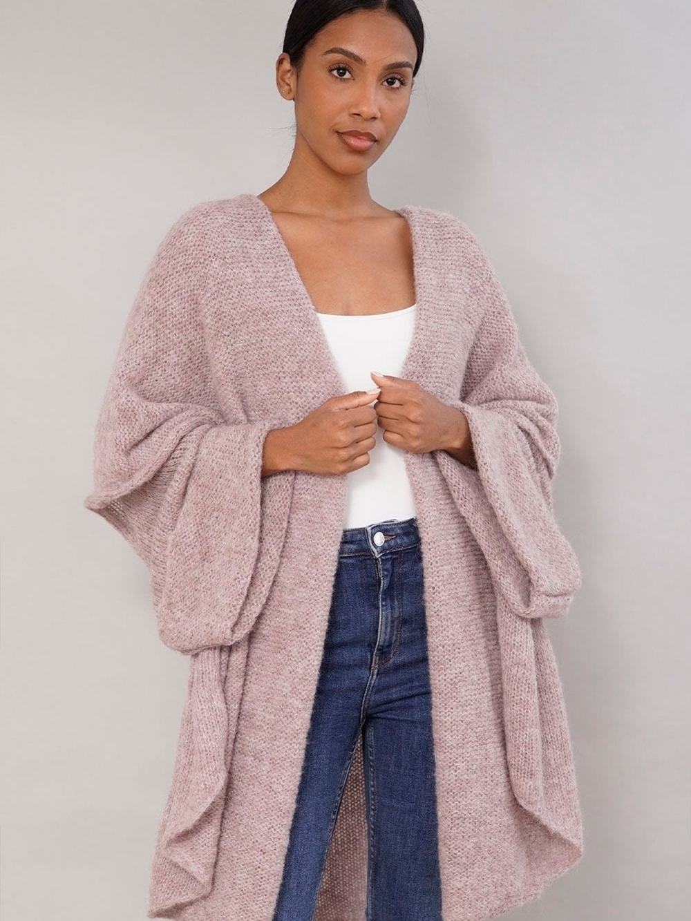 NWOT MIA LEIA HANDKNIT ALPACA CARDIGAN / COAT One Size Fits All